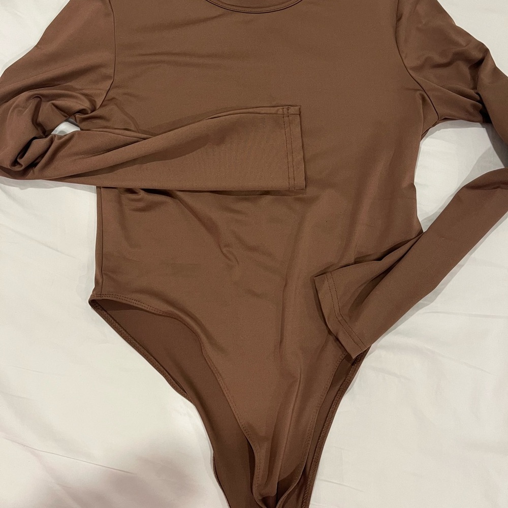 Brown Long Sleeve Bodysuit